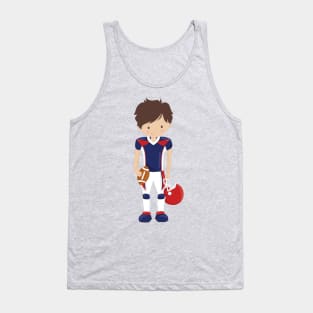 Rugby, American Football, Cute Boy, Brown Hair Tank Top